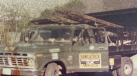 Photo of roofing truck from 1982