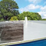 Before and after with silicone roofing