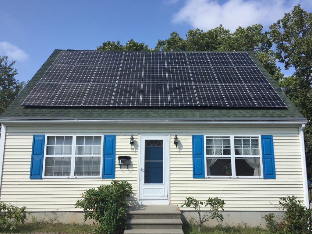 new home with solar panel