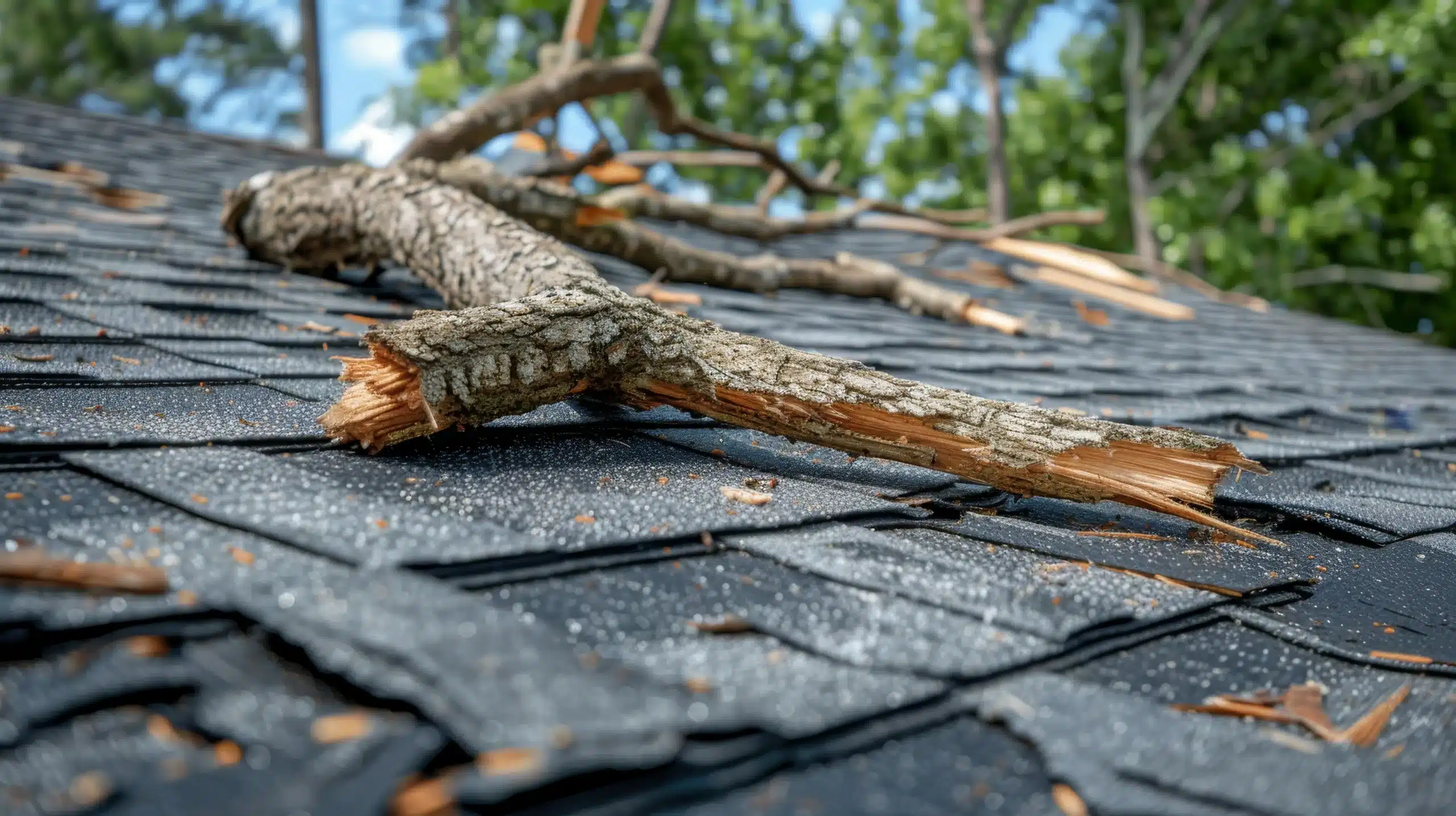Fast storm damage repair services by Pawcatuck Roofing Company