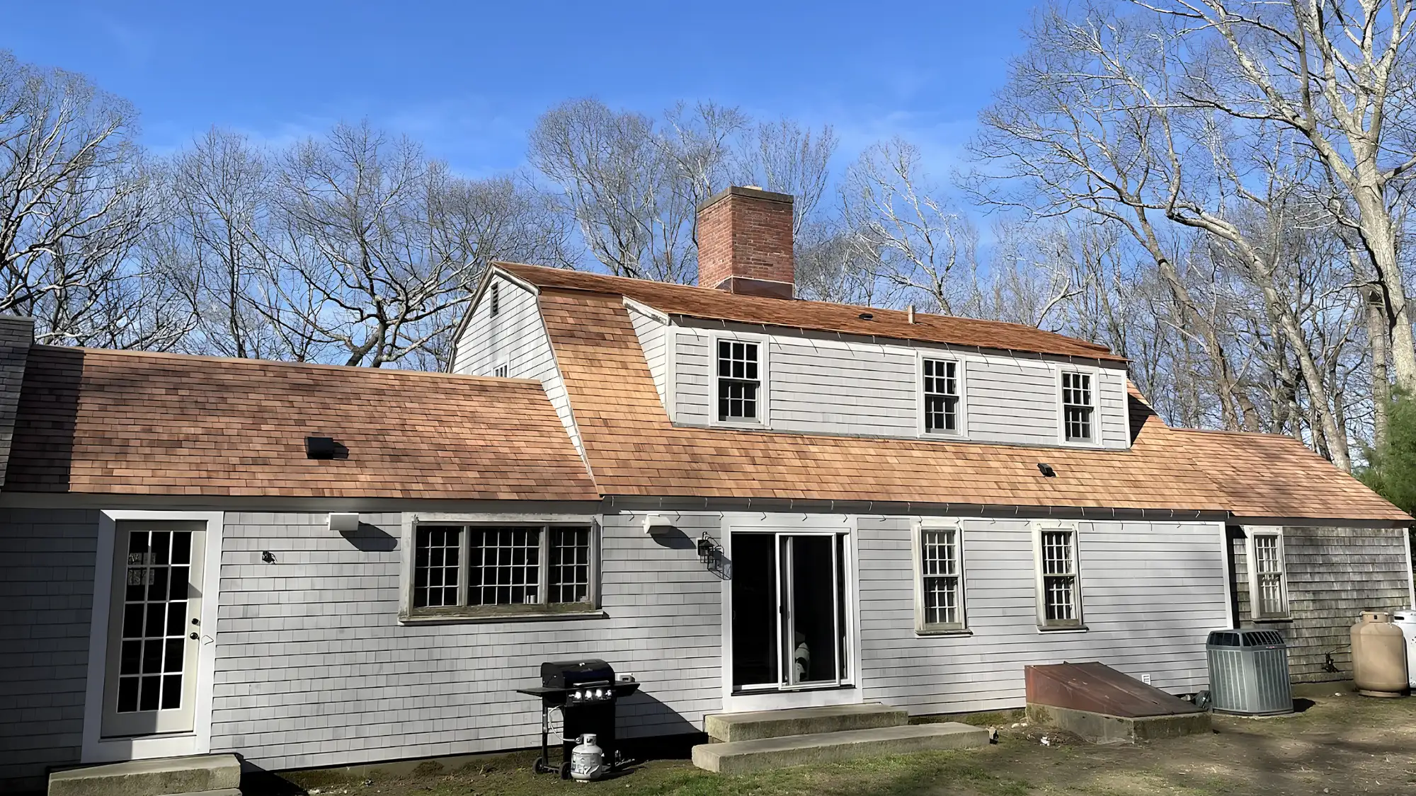 A residential roofing project by a nearby Pawcatuck roofing company.