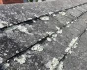 Warning signs of roof deterioration requiring professional roofing inspection and repairs before October storms.